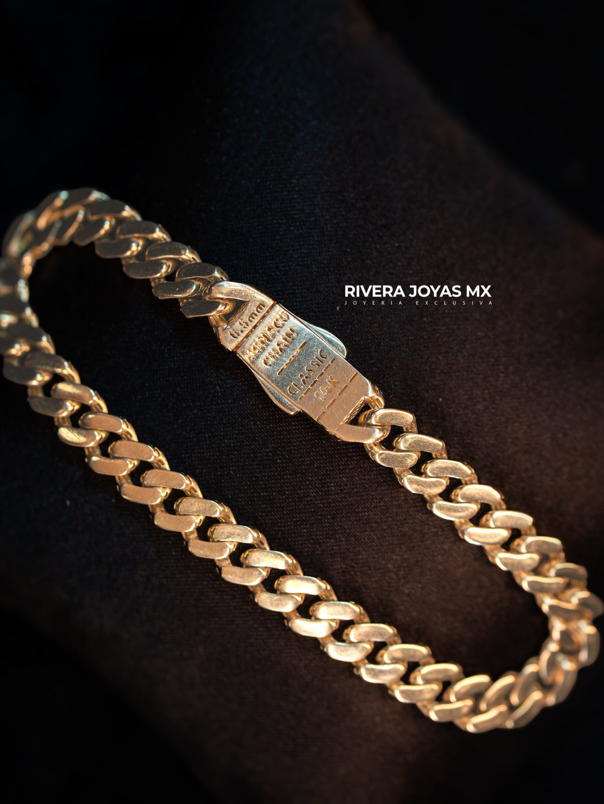 Pulso Monaco Chain Classic 6.5 mm en Oro 14k