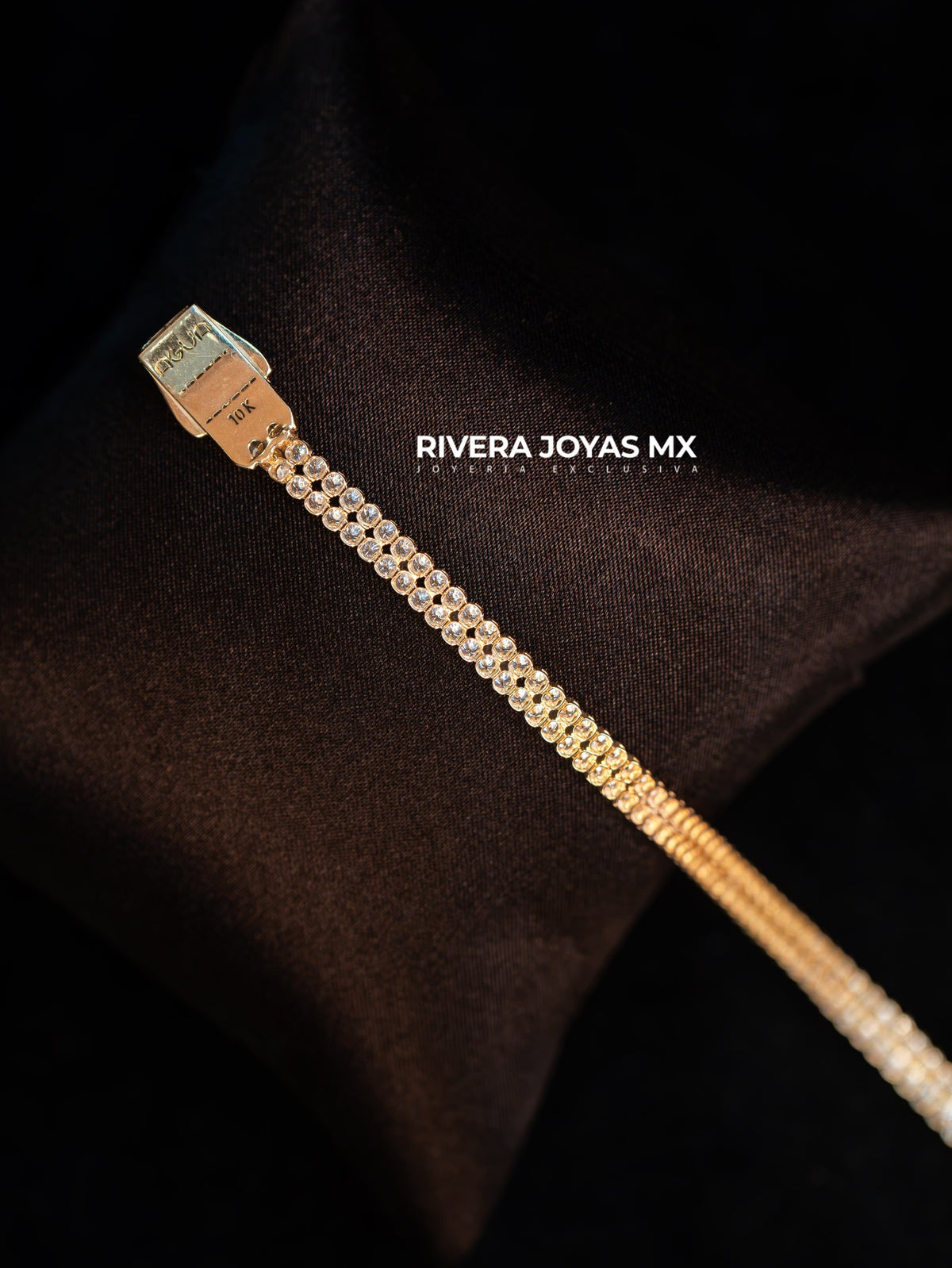 Pulso Mónaco Chain tejido tennis 4 mm 10k