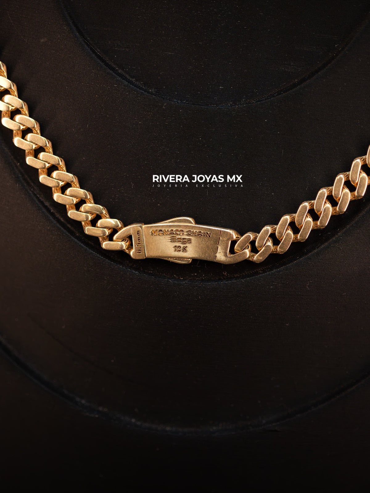 Cadena Monaco Chain Edge 6.5 mm Diamantada en Oro 10K