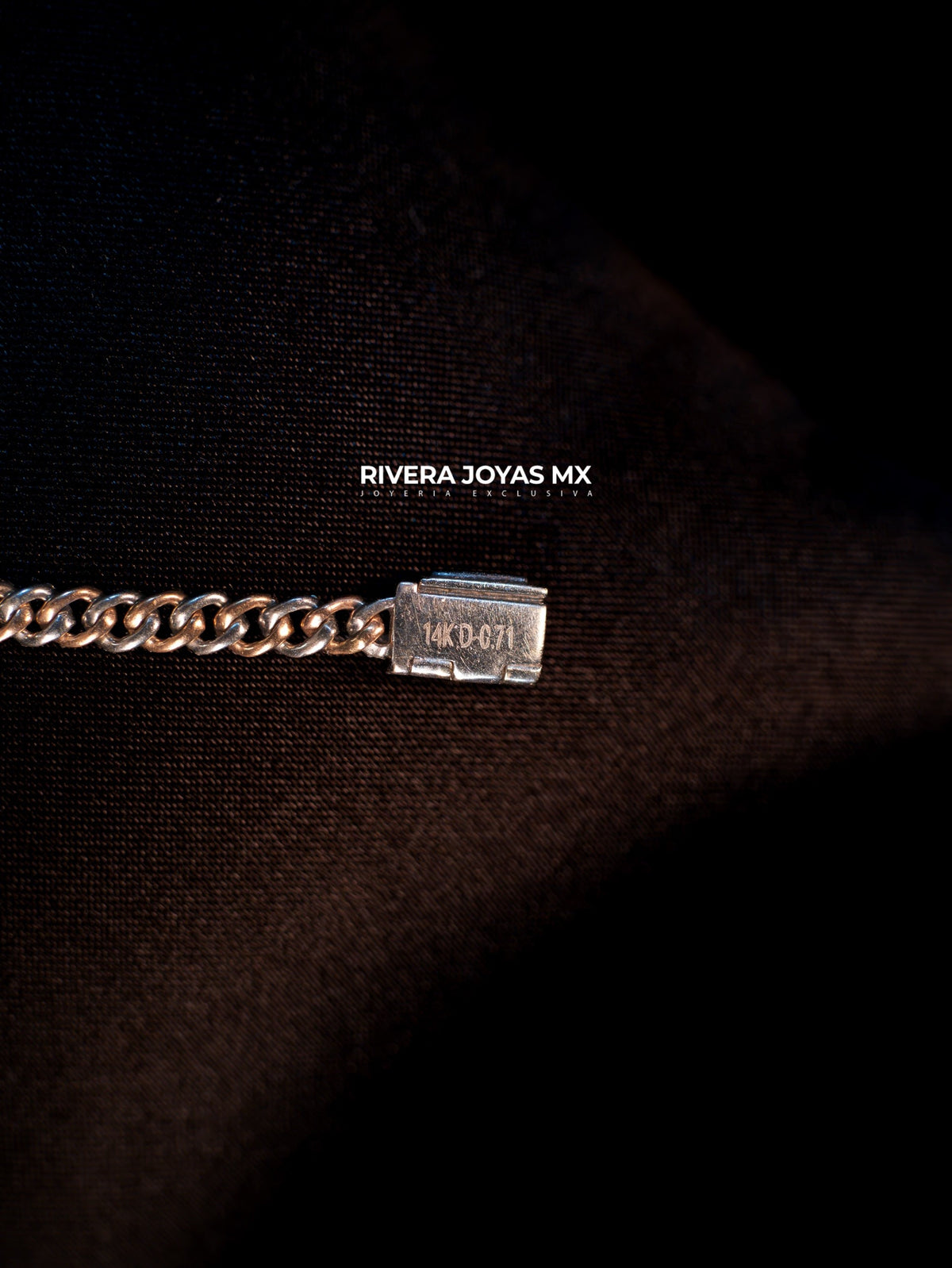 Pulso cubano de diamantes 3 mm 14k