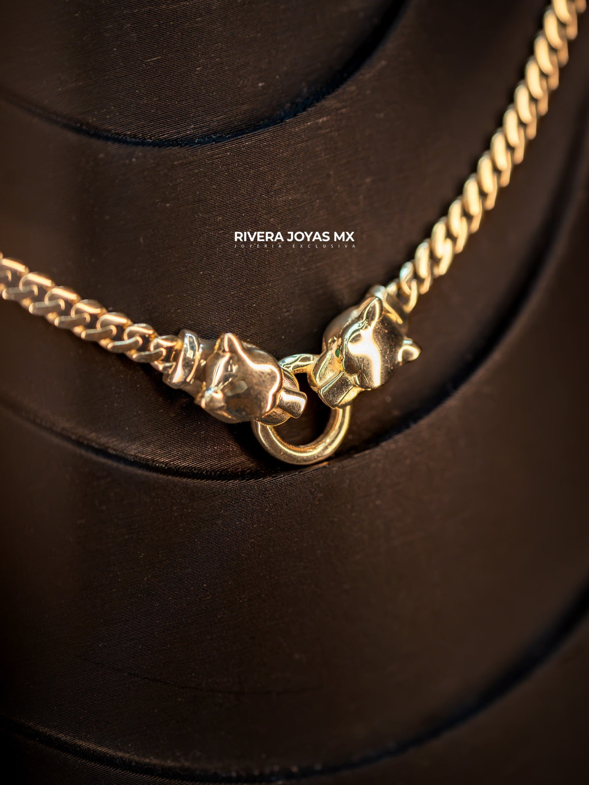 Gargantilla de panteras lisa 4 mm 10k