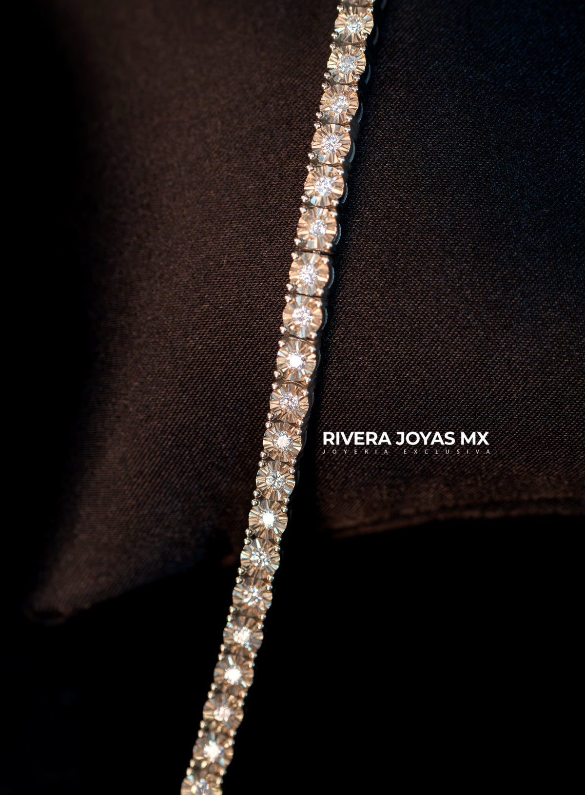 Pulso Tenis con Diamantes 4 mm 10K