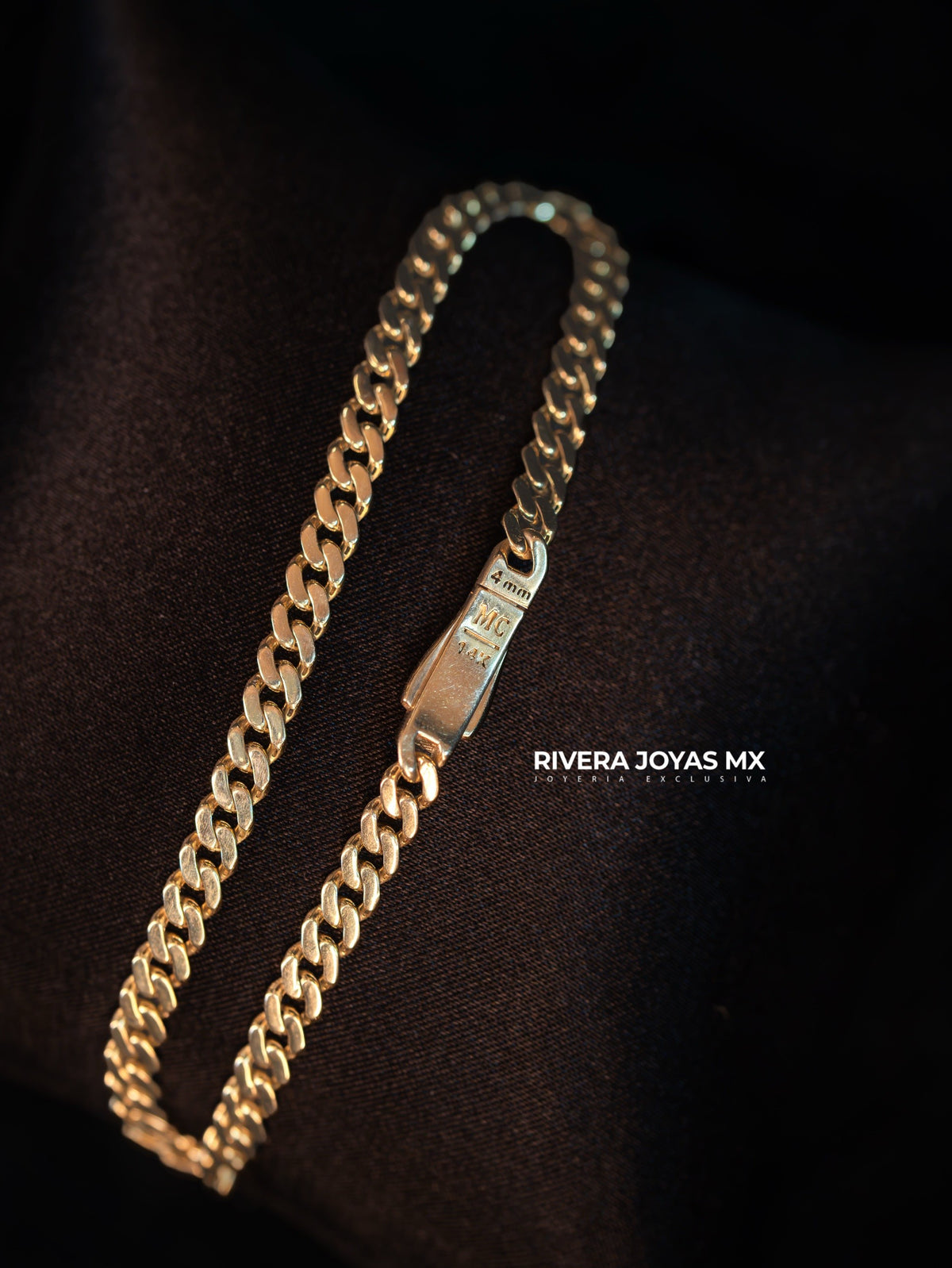 Pulso Monaco Chain 4 mm en Oro 14K