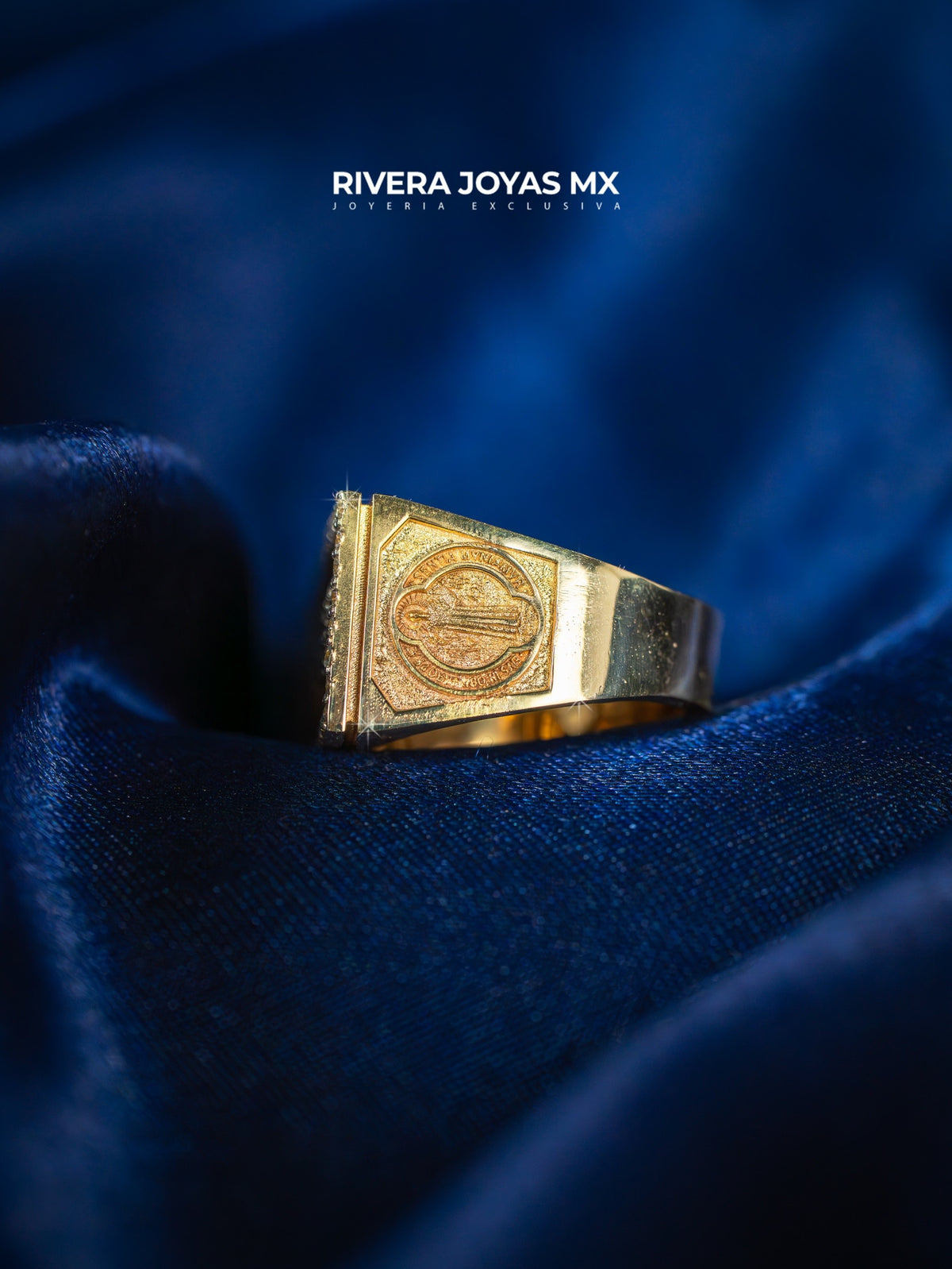 Anillo doble con placa personalizada full piedra 10k