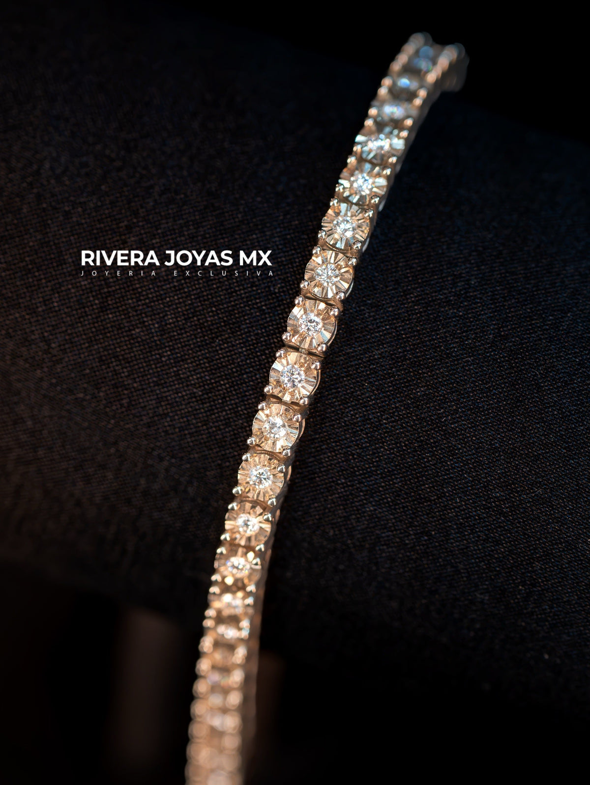 Pulso Tenis con Diamantes 4 mm 10K