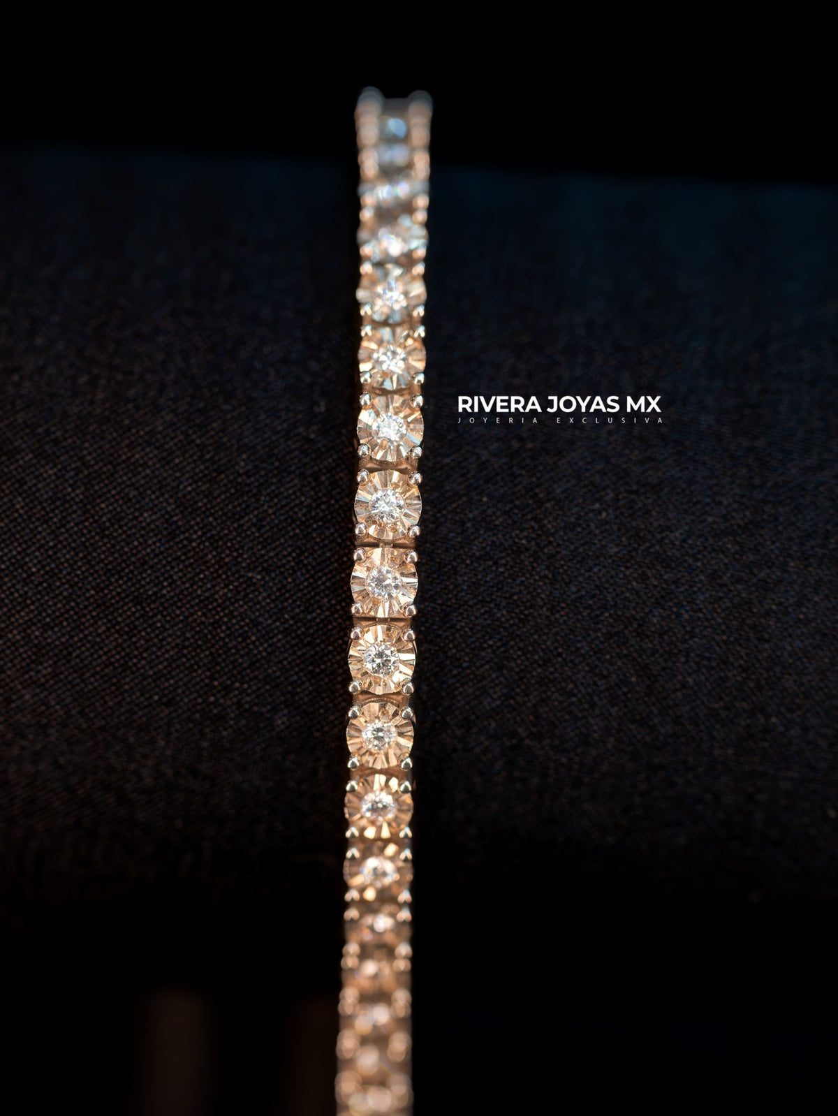 Pulso Tenis con Diamantes 4 mm 10K