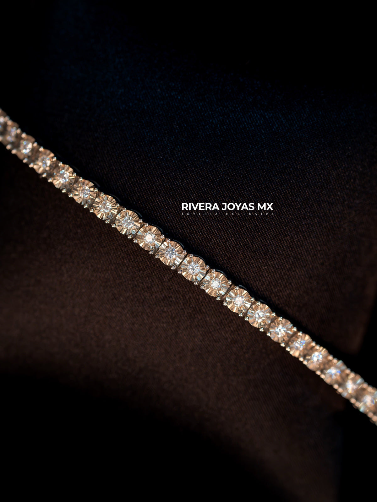 Pulso Tenis con Diamantes 4 mm 10K