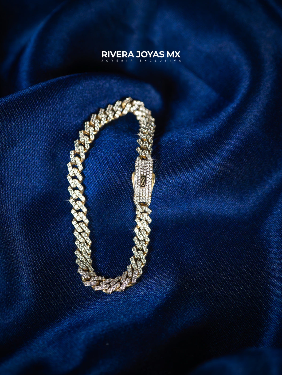 Pulso tejido Edge full blanco | Mónaco Chain 10k