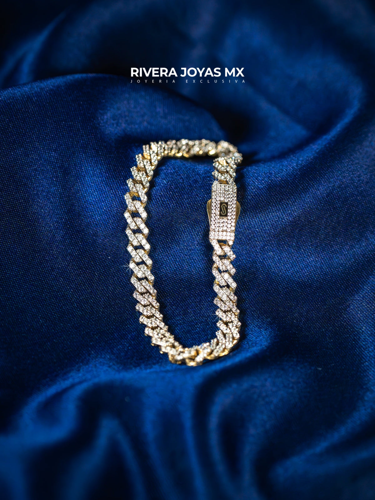 Pulso tejido Edge full blanco | Mónaco Chain 10k