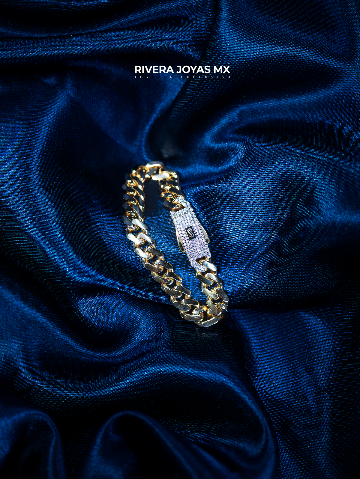 Pulso Tejido Classic Liso broche Blanco | Oro 14k