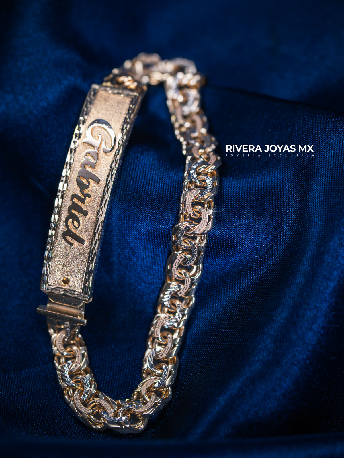 Esclava Palomar Militar con eslabones diamantados | Oro solido 10k