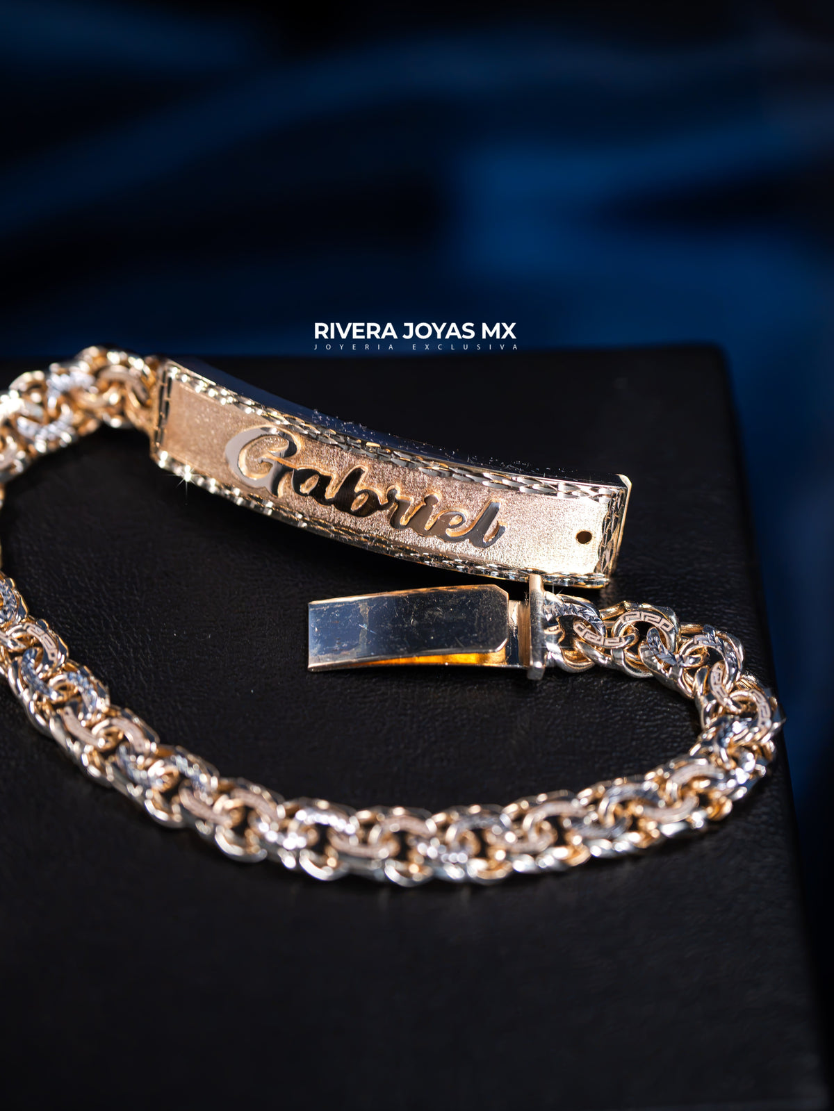 Esclava Palomar Militar con eslabones diamantados | Oro solido 10k