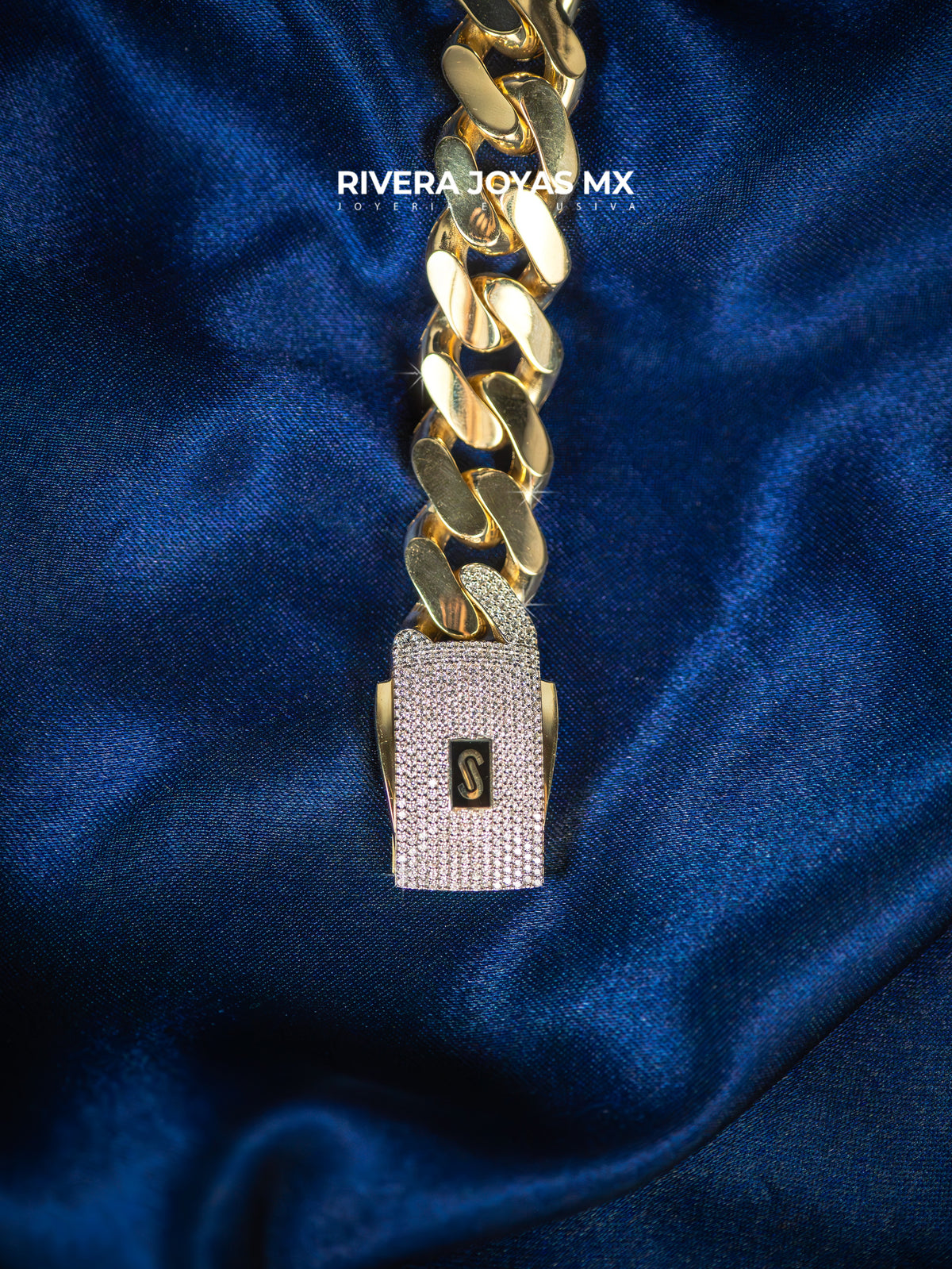 Mega pulso tejido clasicc con cristal swarovski blanco | Mónaco Chain 10k