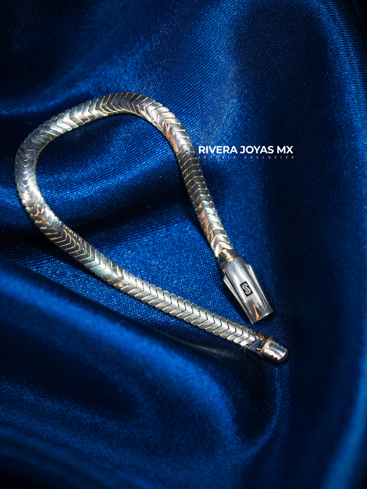 Pulso tejido Merm broche liso | Mónaco Chain 10k