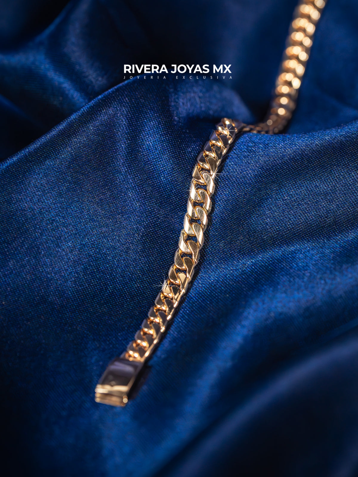 Pulso cubano broche de caja rose gold 10k