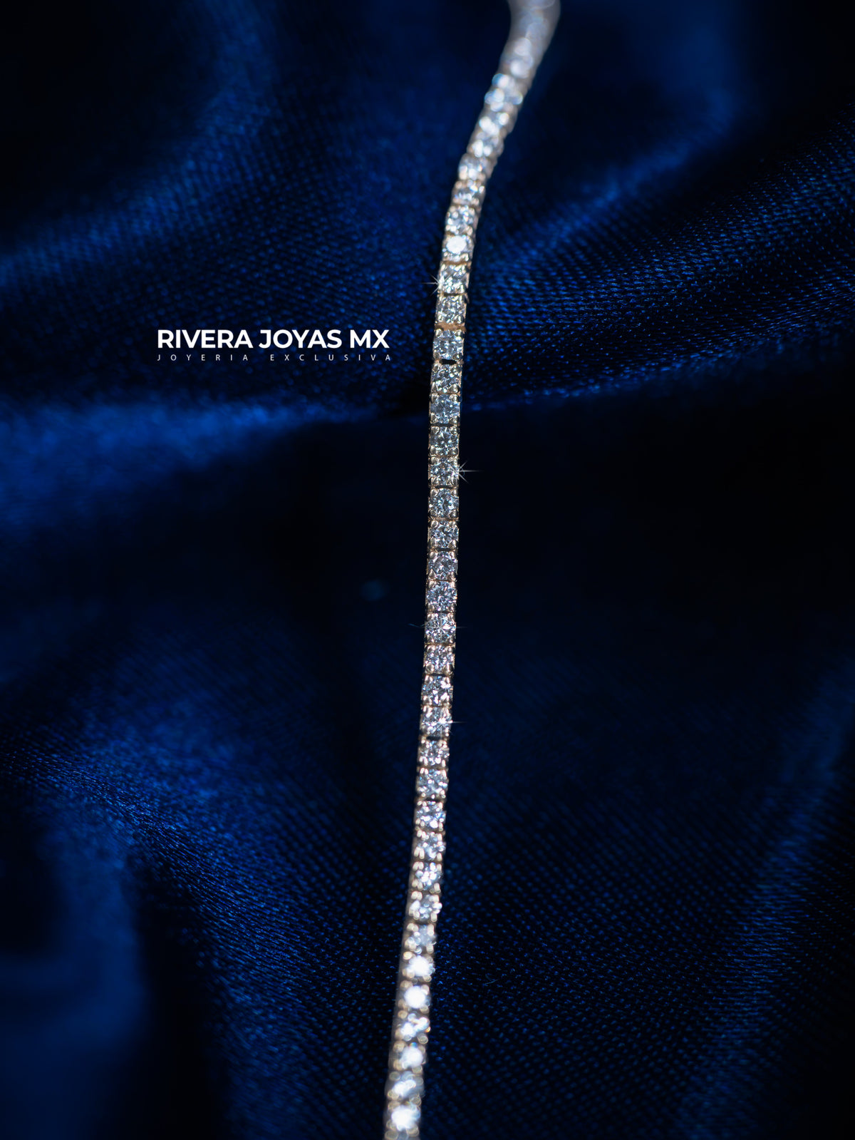 Pulso tenis con diamantes naturales 10k