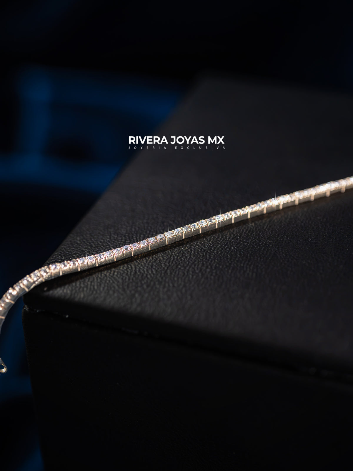 Pulso tenis con diamantes naturales 10k