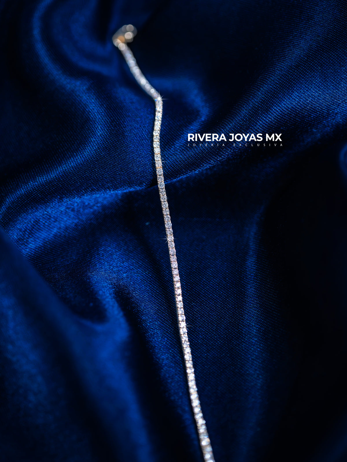 Pulso tenis con diamantes naturales 10k