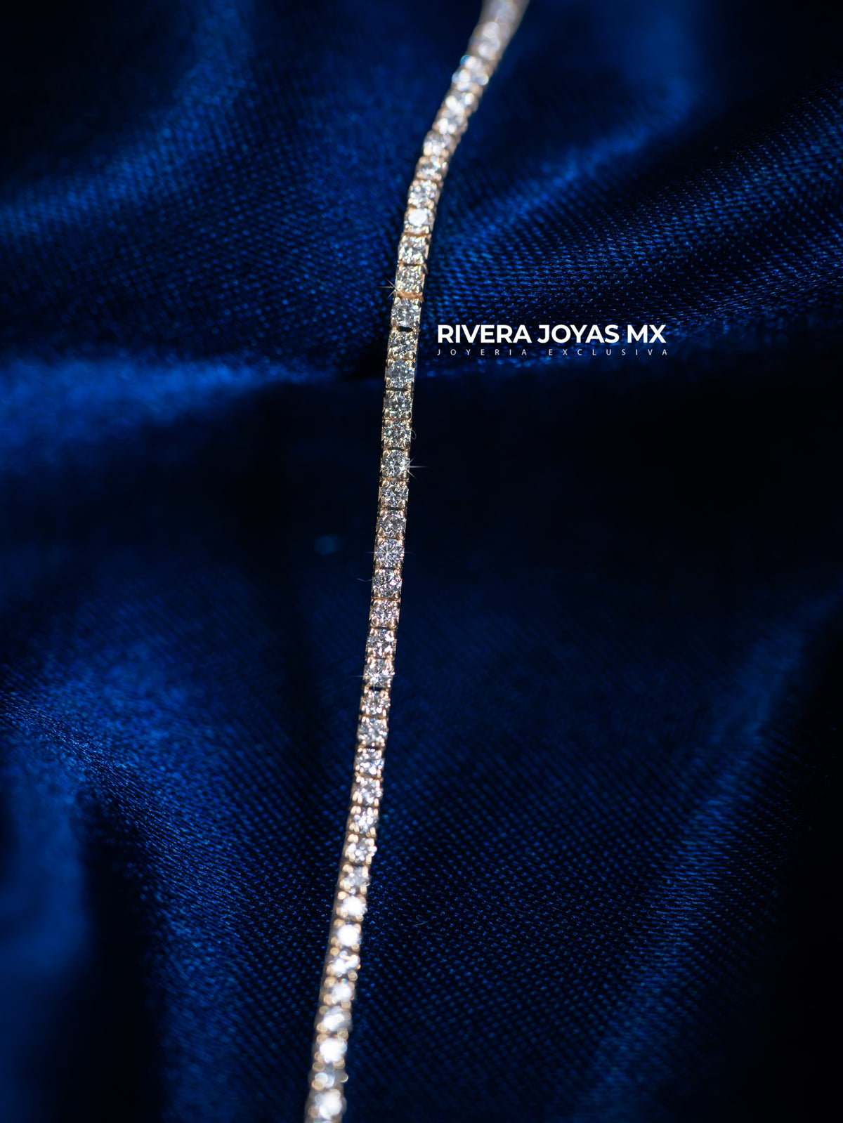 Pulso tenis con diamantes naturales 10k
