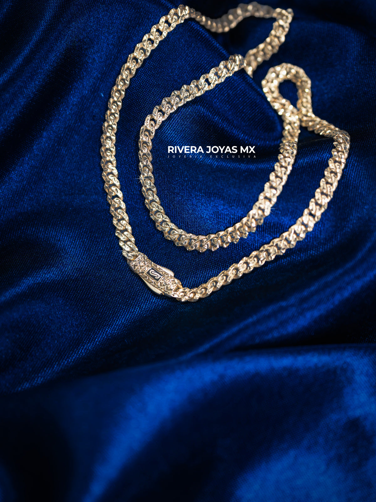 Cadena Mónaco tejido Classic diamantada 10k