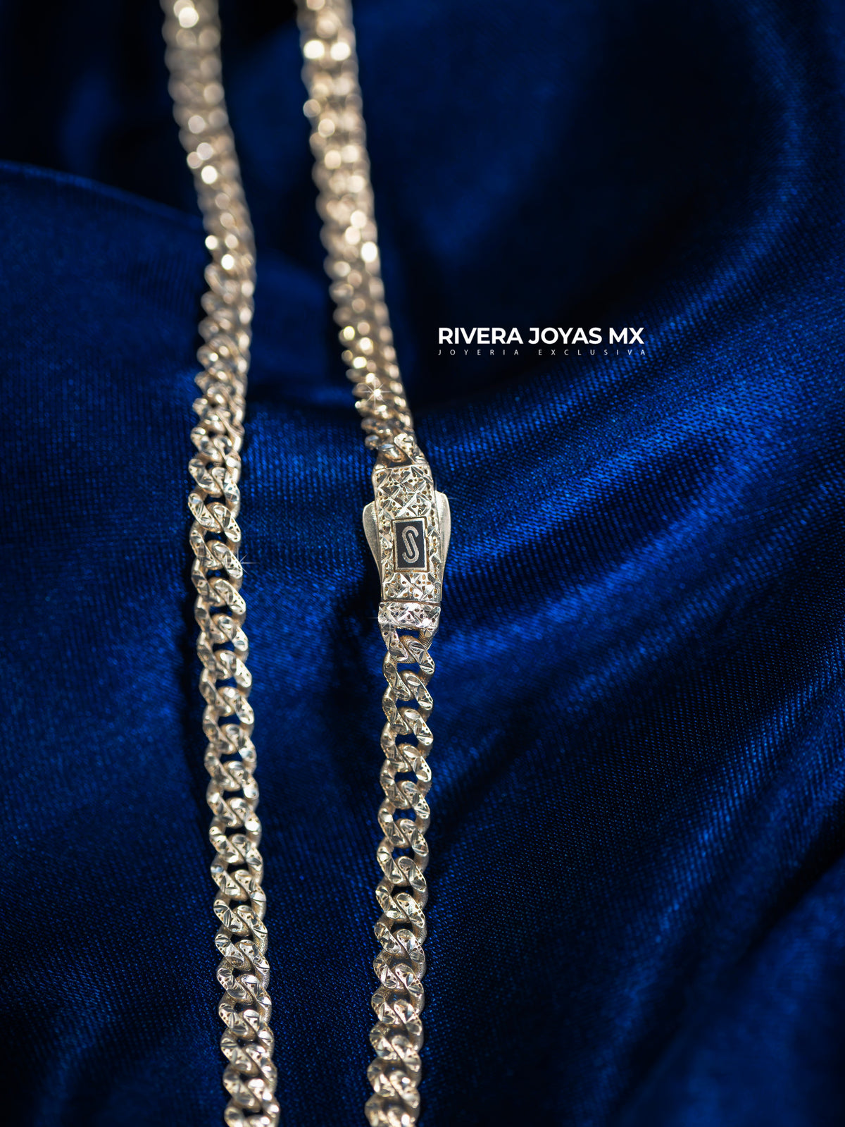 Cadena Mónaco tejido Classic diamantada 10k