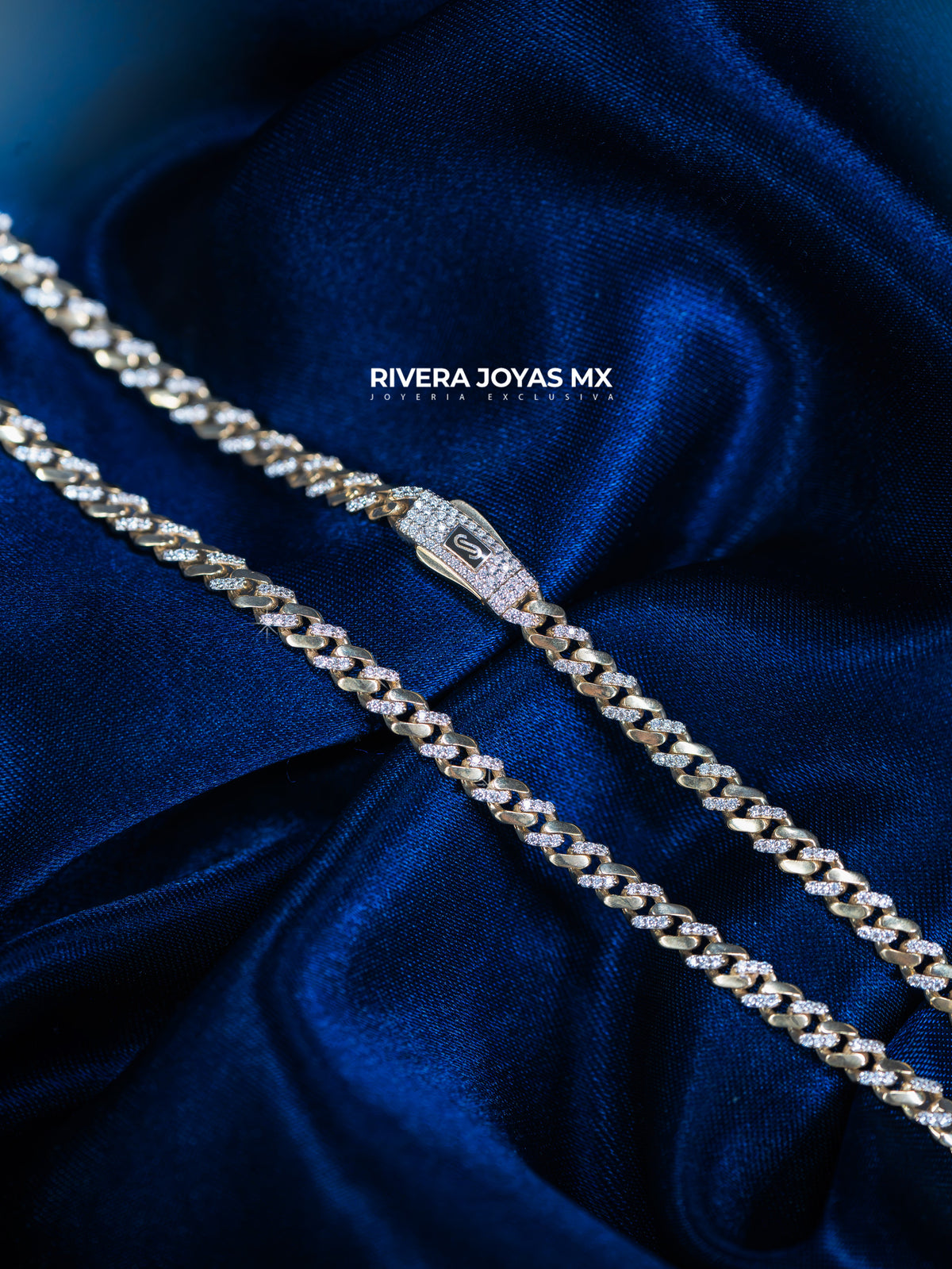 Cadena tejido Classic full alternado 5 mm Swarovski blanco