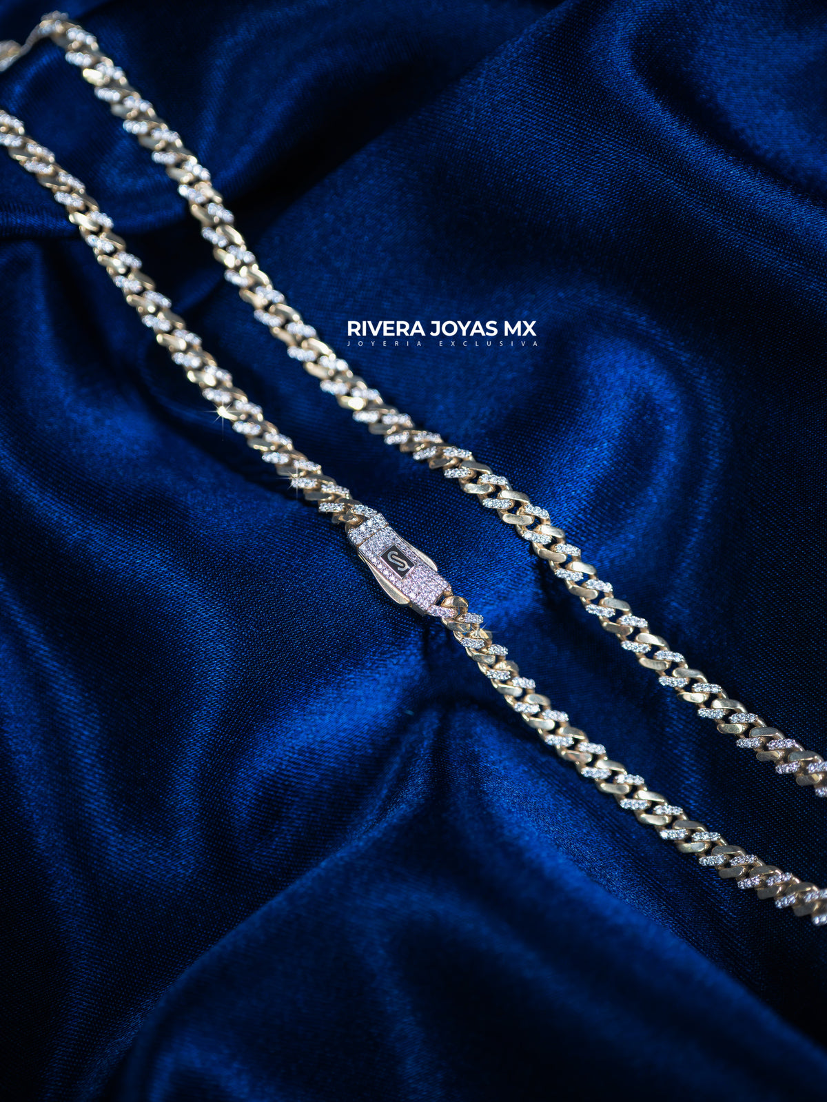Cadena tejido Classic full alternado 5 mm Swarovski blanco