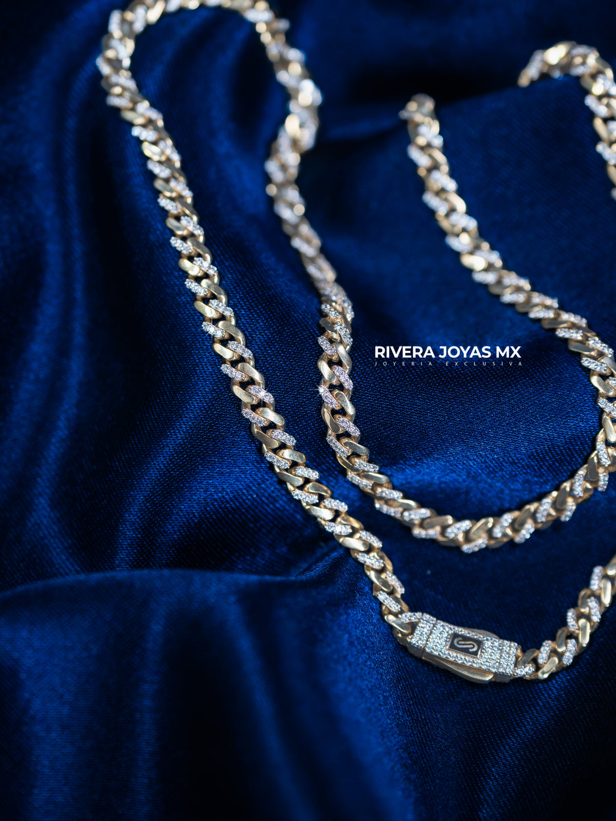 Cadena tejido Classic full alternado 5 mm Swarovski blanco