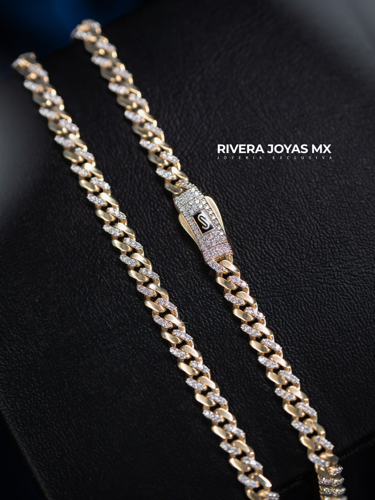 Cadena tejido Classic full alternado 5 mm Swarovski blanco