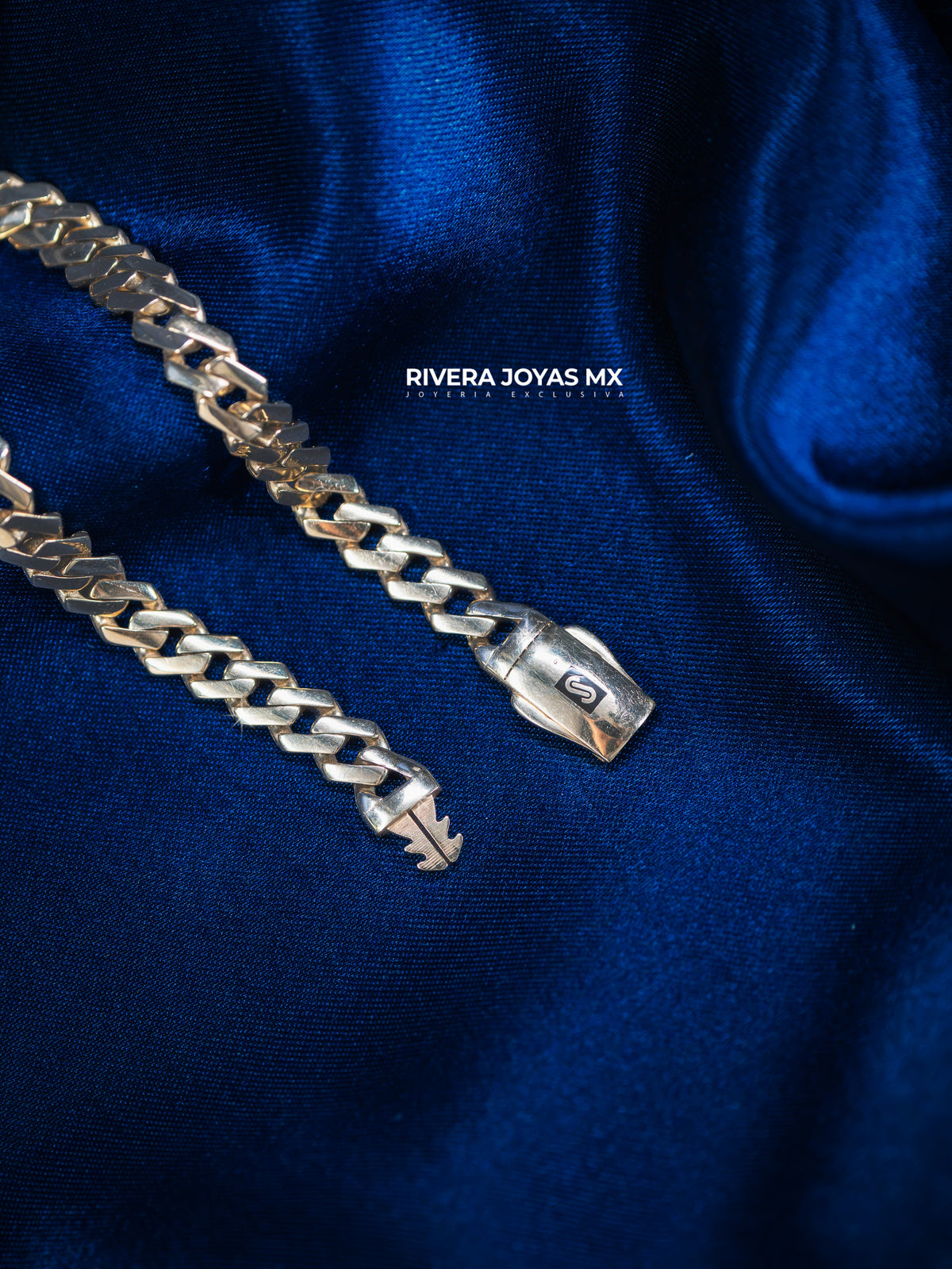 Pulso tejido Edge broche liso | Mónaco Chain 10k
