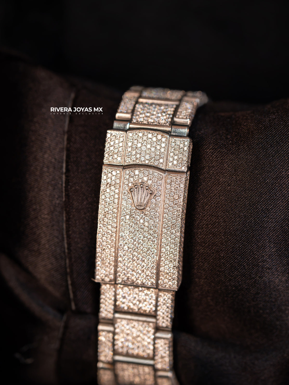 Reloj Rolex Datejust Full Iced con Carátula Personalizada "Money Bag" 2018